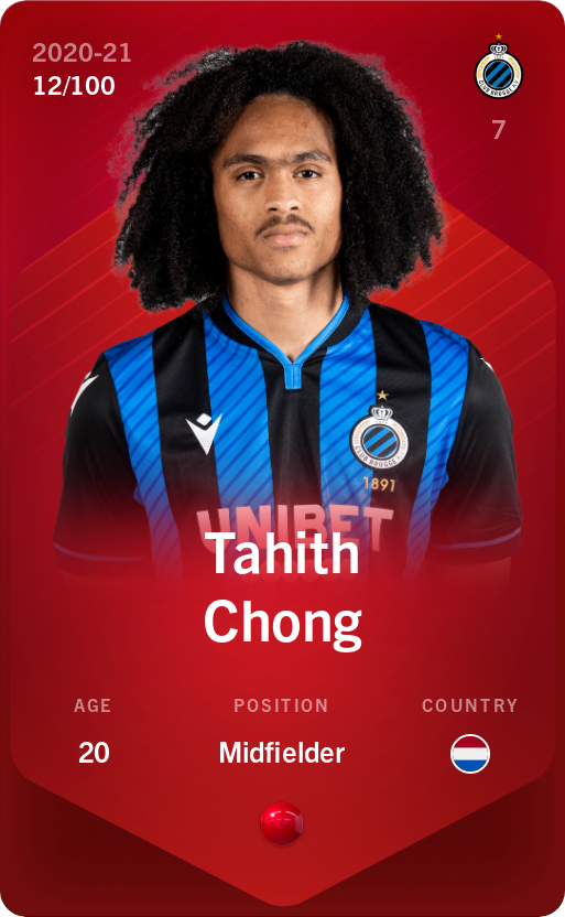 Sorare - Sorare Official - Tahith Chong 2020-21 • Rare 12/100 - NFT # 62441687278966428580996106658302408570076043251449530712507787963781493800396