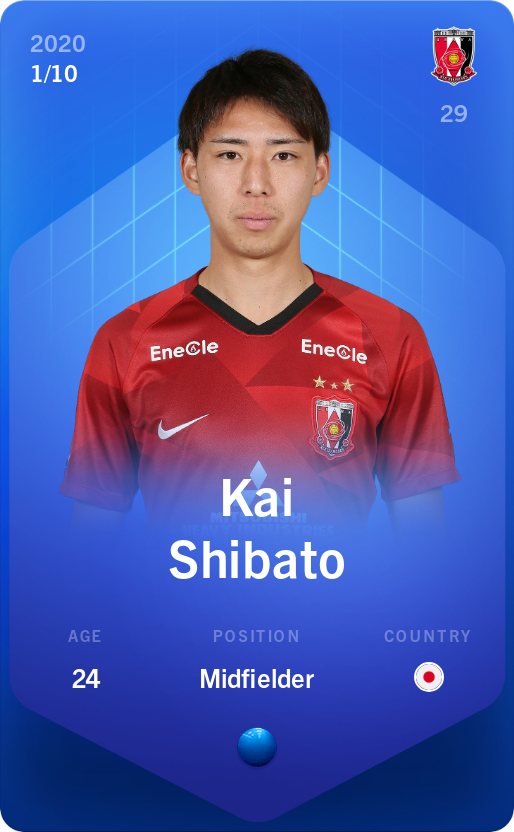 Sorare - Sorare Official - Kai Shibato 2020-21 • Super Rare 1/10 - NFT # 15635330730297857102820461985538742369167091450178733942760959524263476616872