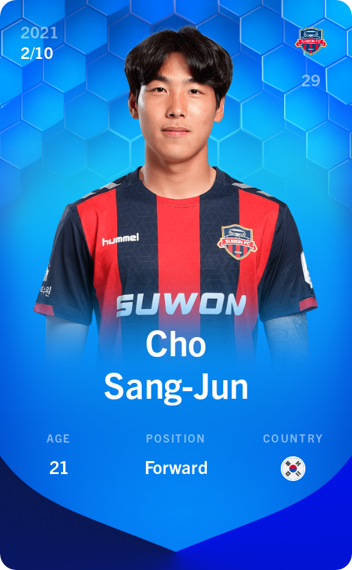 Sorare - Sorare Official - Cho Sang-Jun 2021-22 • Super Rare 2/10 - NFT # 70799521650268991870761997835987787858283834453930274123217740007199127952844