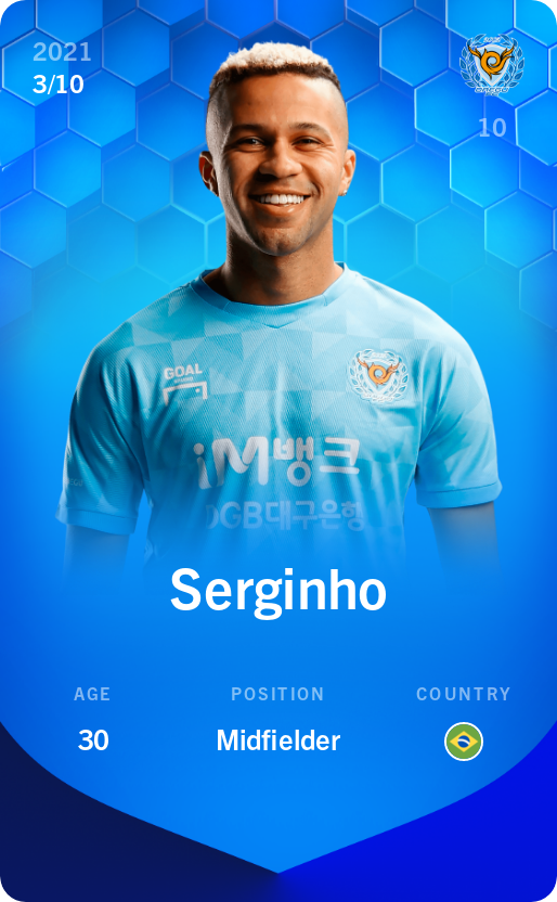 Sorare - Sorare Official - Serginho 2021-22 • Super Rare 3/10 - NFT # 67085351337517263763852497236987617160566603079443848774217637534148307762485