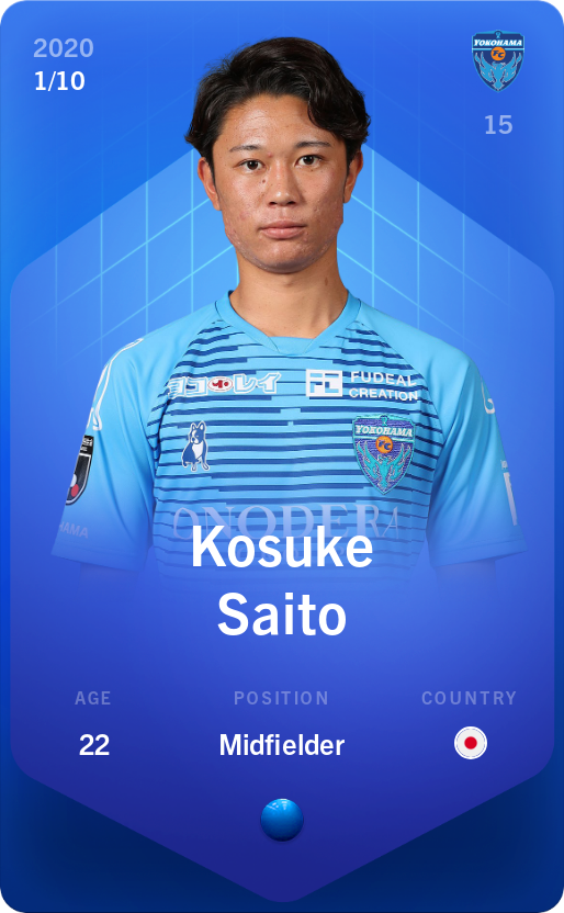 Sorare - Sorare Official - Kosuke Saito 2020-21 • Super Rare 1/10 - NFT # 95730158485422573629959829506016487596348315022181213045926419863360631001448