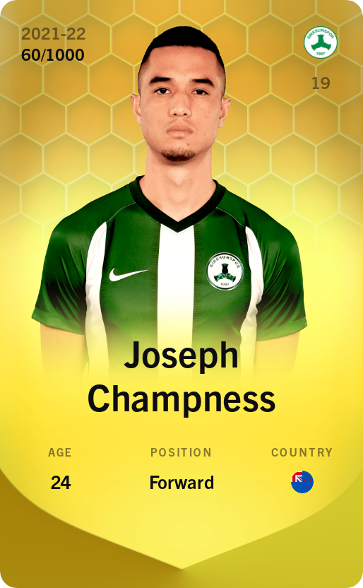 Sorare - Sorare Official - Joseph Champness 2021-22 • Limited 60/1000 - NFT # 9753153926210241454002490474978865244431622096339351971669583857813833261992