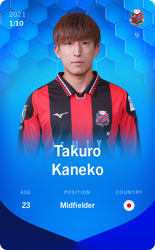 Sorare - Sorare Official - Takuro Kaneko 2021-22 • Super Rare 1/10 - NFT # 3992638216573692738020219158228481545364350938990505538821572818919504669479
