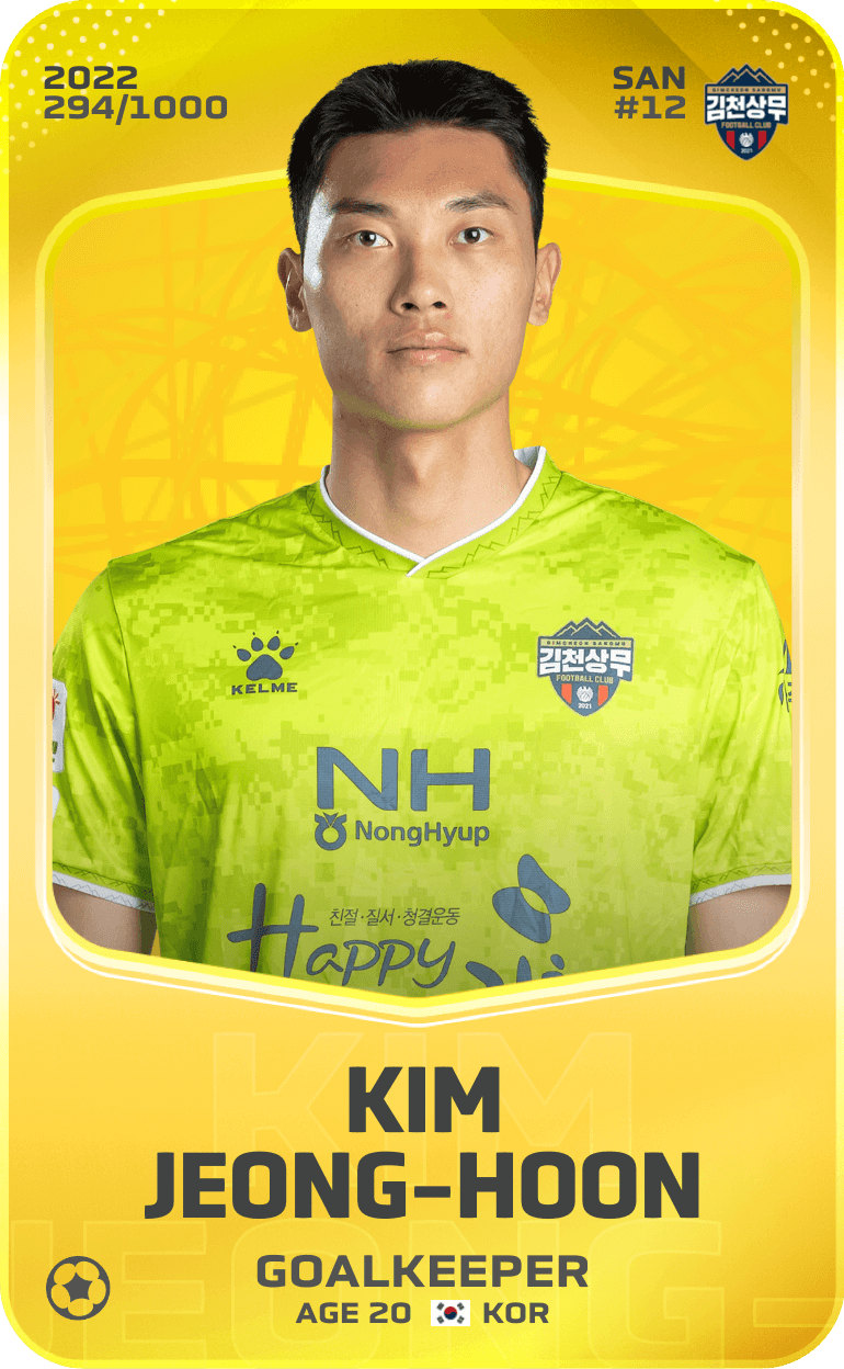 Kim Jeong-Hoon 2022-23 • Limited 294/1000