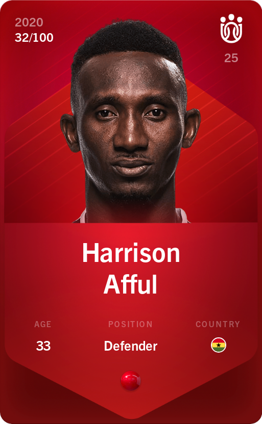 Sorare - Sorare Official - Harrison Afful 2020-21 • Rare 32/100 - NFT # 67616617129889926873943995112642212055086707704140916598271444244229843051312