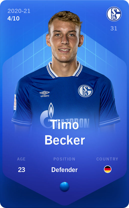Sorare - Sorare Official - Timo Becker 2020-21 • Super Rare 4/10 - NFT # 28594936906375431447462300059257961359476099635106187365220850926483455347305
