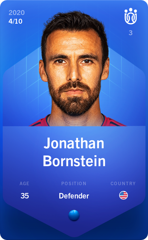 Sorare - Sorare Official - Jonathan Bornstein 2020-21 • Super Rare 4/10 - NFT # 61162136474553719537157555712818926268376305548248149423543931914736439747487