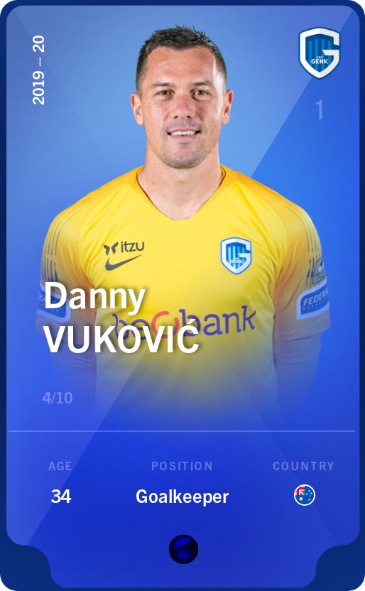 Sorare - Sorare Official - Danny Vuković 2019-20 • Super Rare 4/10 - NFT # 23054249821903440004684274862961081509754851735793065045602142381400019076145