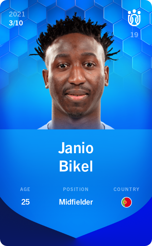 Sorare - Sorare Official - Janio Bikel 2021-22 • Super Rare 3/10 - NFT # 74578537933309372158827384705314411272182087138157451707573066912041158585801