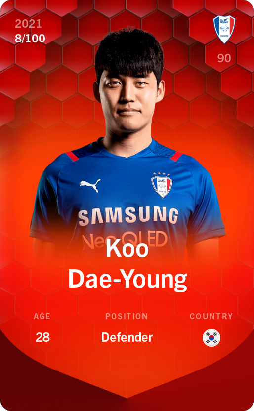 Sorare - Sorare Official - Koo Dae-Young 2021-22 • Rare 8/100 - NFT # 24552578735016849808978305739427968019665642433277793277457885894356920481799