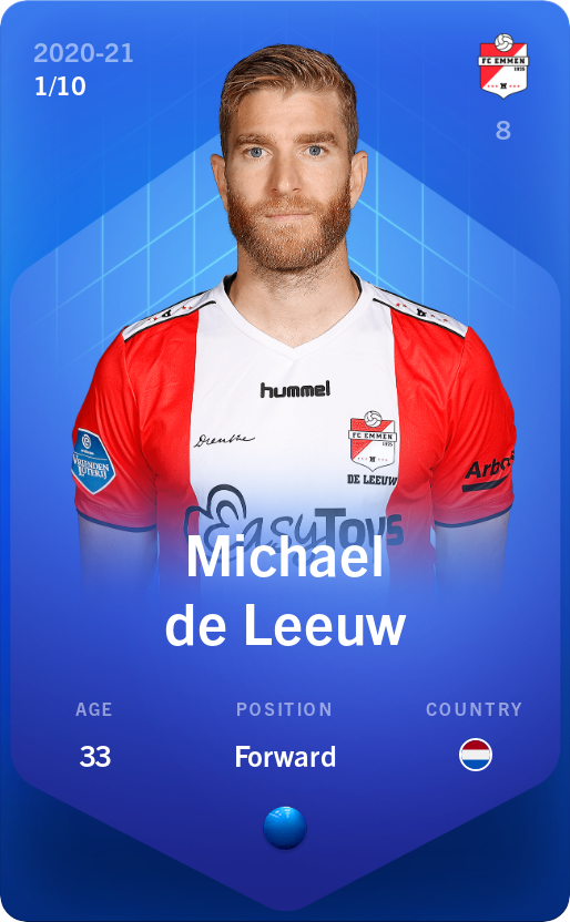 Sorare - Sorare Official - Michael de Leeuw 2020-21 • Super Rare 1/10 - NFT # 43672883243395197828995193065068363516359516996982259734305950287996881496500