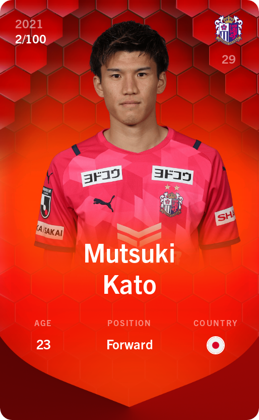 Sorare - Sorare Official - Mutsuki Kato 2021-22 • Rare 2/100 - NFT # 43632405772661616428010064666912939469110265163372641926486894521251992913913