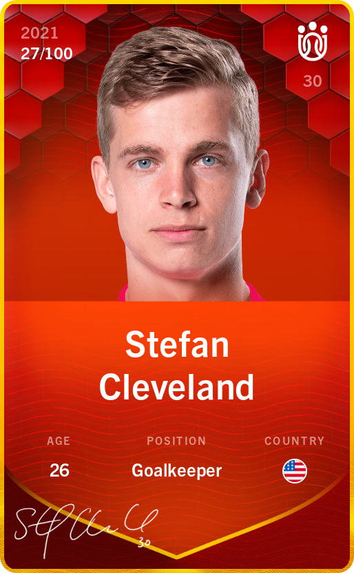 Sorare - Sorare Official - Stefan Cleveland 2021-22 • Rare 27/100 - NFT # 45958680570375302039776713161973521170109224735207980000414174663178419248382