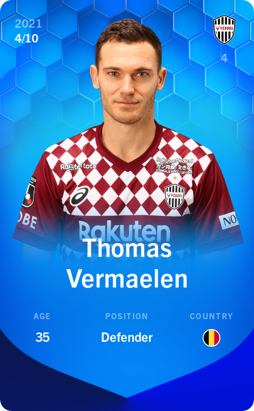 Sorare - Sorare Official - Thomas Vermaelen 2021-22 • Super Rare 4/10 - NFT # 83916807458248815767571133696583937322791059281297032448479918214642615572081