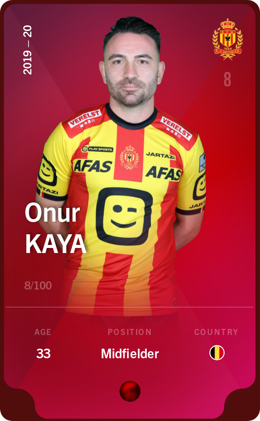 Sorare - Sorare Official - Onur Kaya 2019-20 • Rare 8/100 - NFT # 15045894647825898719946785156213922664109655001710568028529412036156082725982