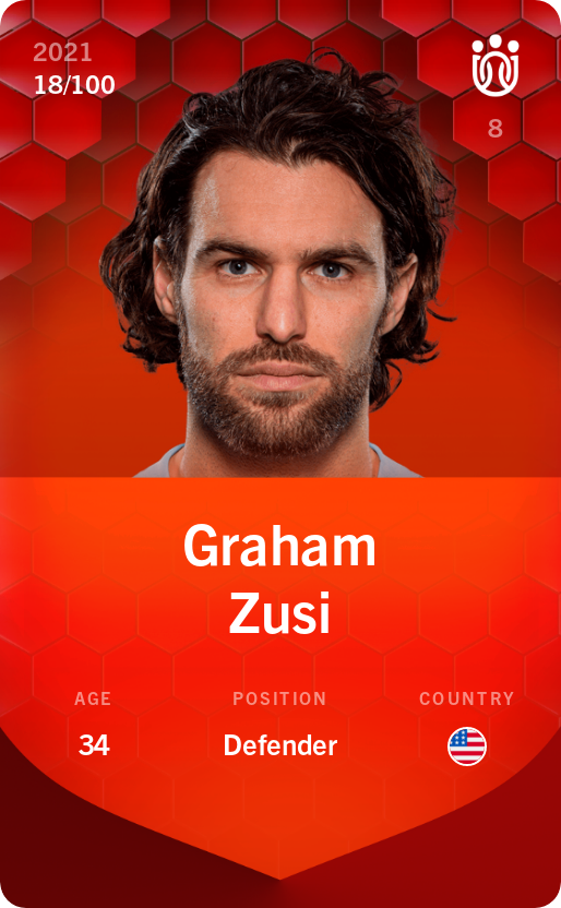 Sorare - Sorare Official - Graham Zusi 2021-22 • Rare 18/100 - NFT # 90545775529203637842565370153057292365037268518336945614800130966527006447160