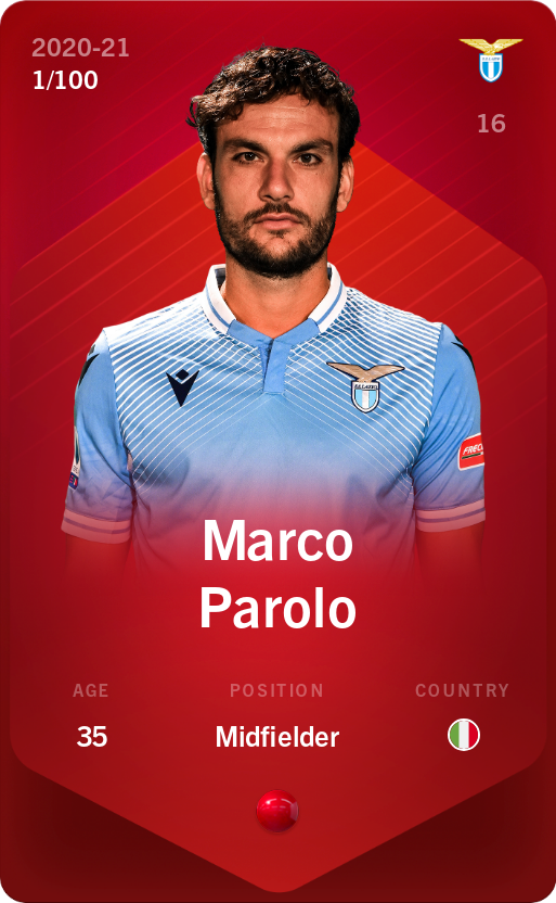 Sorare - Sorare Official - Marco Parolo 2020-21 • Rare 1/100 - NFT # 102708071196977601021177603931963975539549450313884303042242816972480854130880