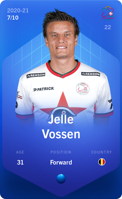 Sorare - Sorare Official - Jelle Vossen 2020-21 • Super Rare 7/10 - NFT # 101225156035717487519636447383582885482418891670692215568483396726029776462783