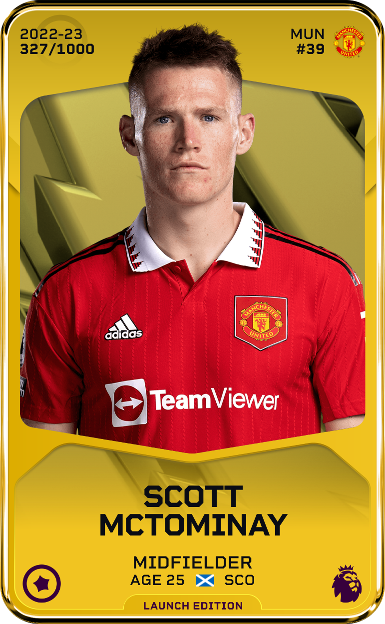 Sorare - Sorare Official - Scott McTominay 2022-23 • Limited 327/1000 - NFT # 39004358944405770687870196979794475480815282319784266742419513810207180703197