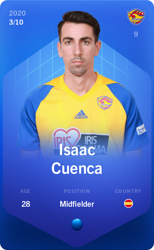 Sorare - Sorare Official - Isaac Cuenca 2020-21 • Super Rare 3/10 - NFT # 93108432194866291667437963344258497965680240818336316093468267814603805416512