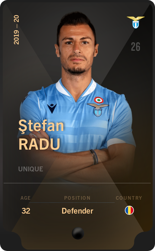Sorare - Sorare Official - Ştefan Radu 2019-20 • Unique - NFT # 56011094419562971530796369888720950142892811069762490185658229693418536848100