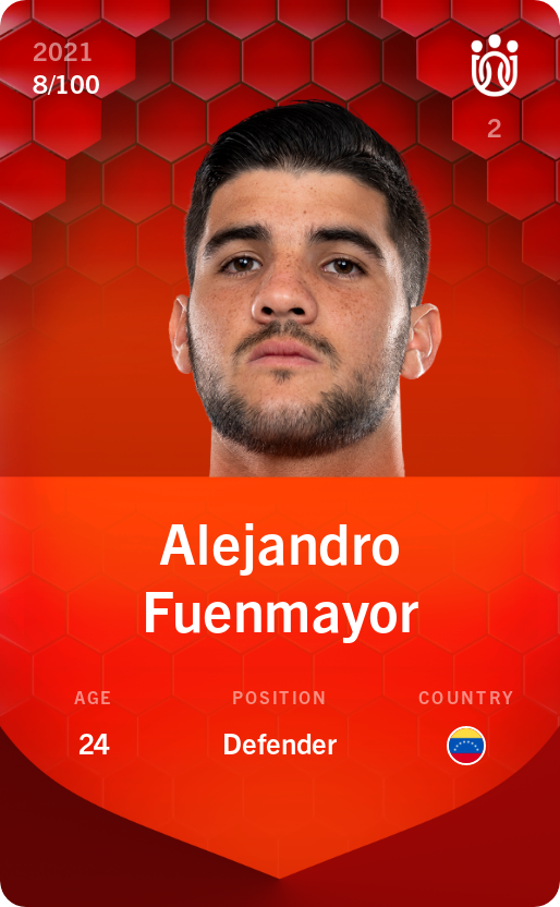 Sorare - Sorare Official - Alejandro Fuenmayor 2021-22 • Rare 8/100 - NFT # 25429322324774966662887158870495200400147392103015385471779636224970727628419