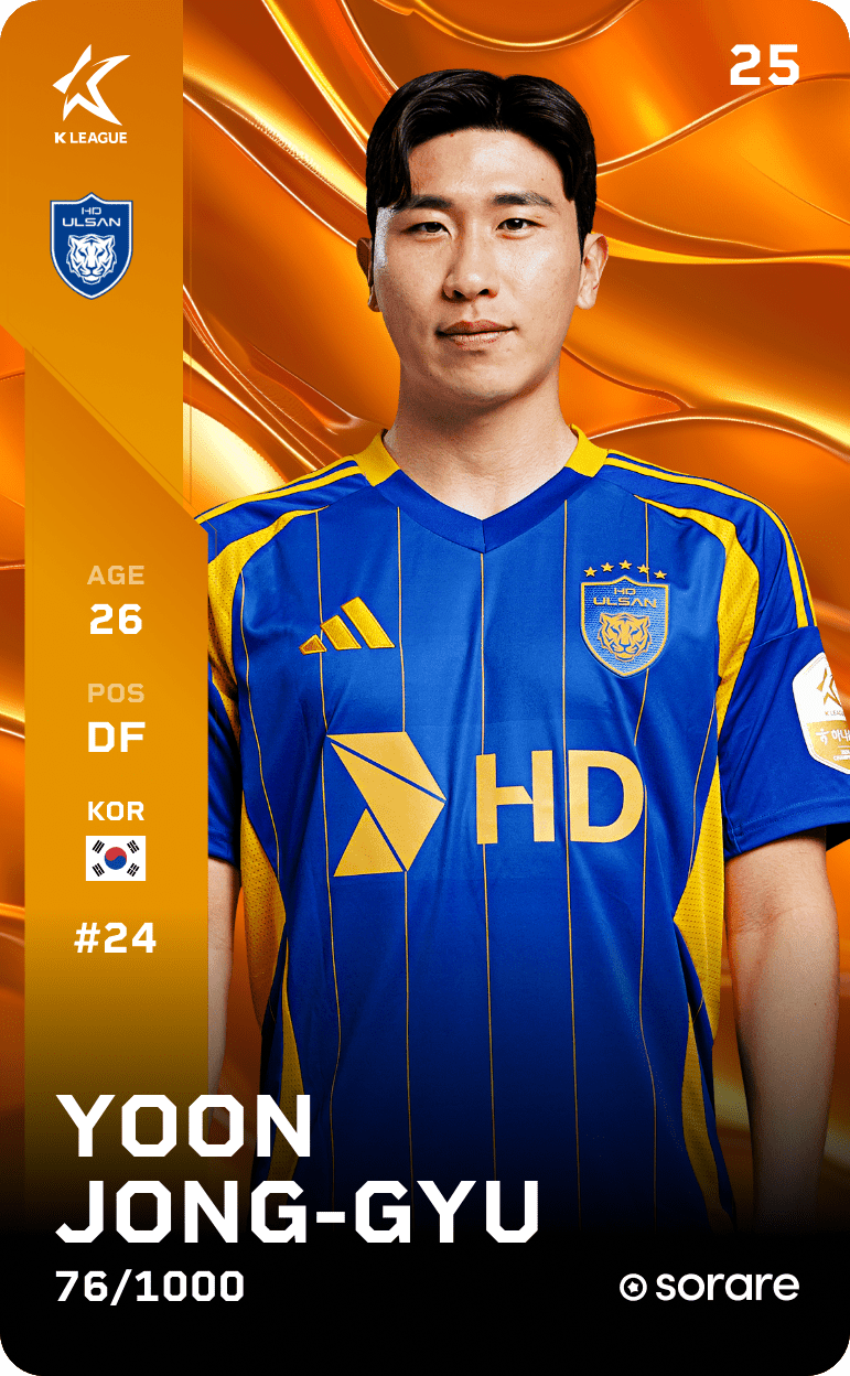 Yoon Jong-Gyu 2025-26 • Limited 76/1000