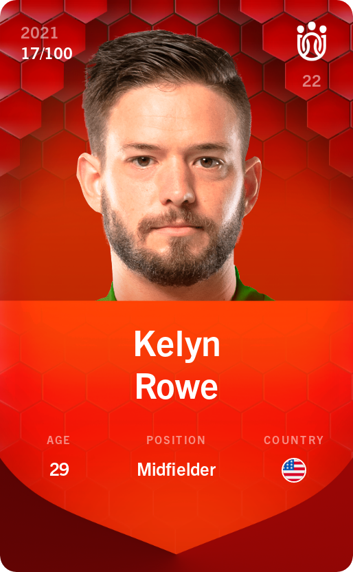 Sorare - Sorare Official - Kelyn Rowe 2021-22 • Rare 17/100 - NFT # 25646761788621450757458104502142031342205953546770266351659695135502919889824