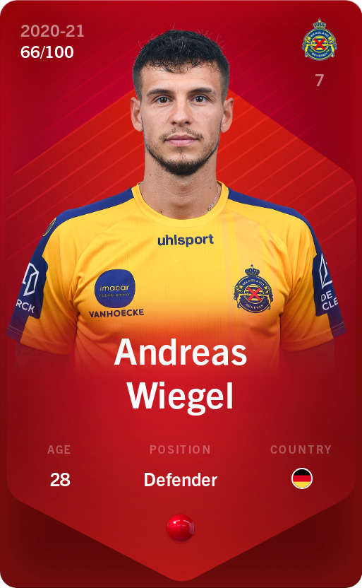 Sorare - Sorare Official - Andreas Wiegel 2020-21 • Rare 66/100 - NFT # 4005049877806296735652662026177107275718422015707276111043460815385817702521