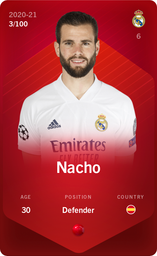 Sorare - Sorare Official - Nacho 2020-21 • Rare 3/100 - NFT # 38376124208399756236999504965417757715866527249549582336631008401912694092292