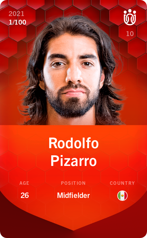 Sorare - Sorare Official - Rodolfo Pizarro 2021-22 • Rare 1/100 - NFT # 14621089308948971575799513550995093720056242090876322113839140556989439324083