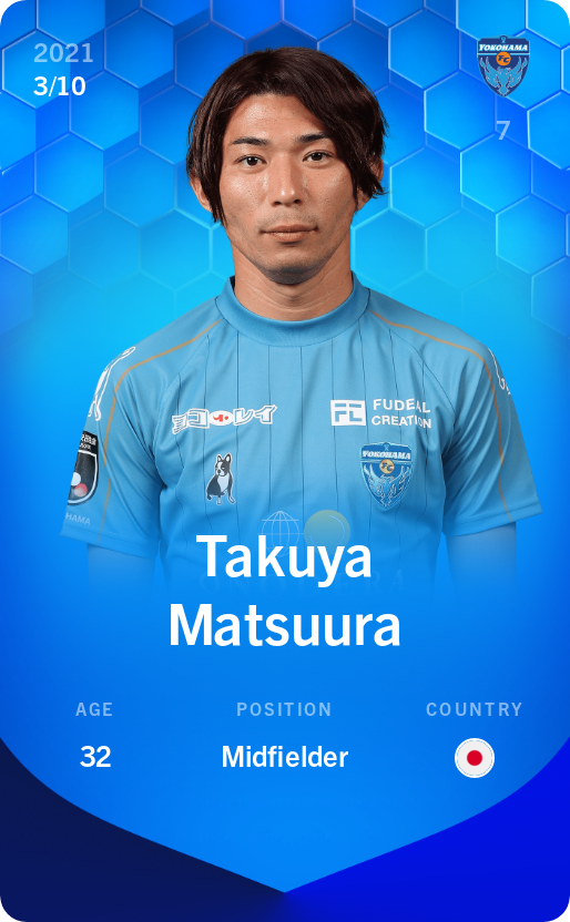 Sorare - Sorare Official - Takuya Matsuura 2021-22 • Super Rare 3/10 - NFT # 16541812673131155076214259407253354967990025545176319636821921392389159747059