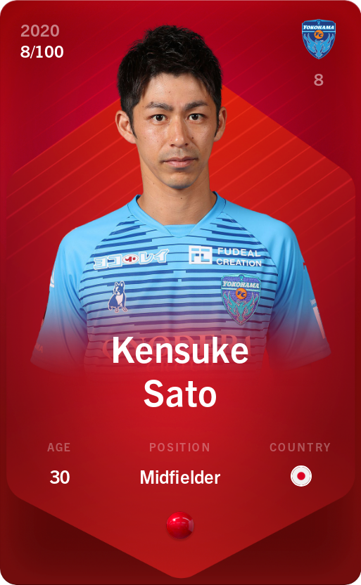 Sorare - Sorare Official - Kensuke Sato 2020-21 • Rare 8/100 - NFT # 23615325666701932467705991186190766676130377838787037059833872415089919667518