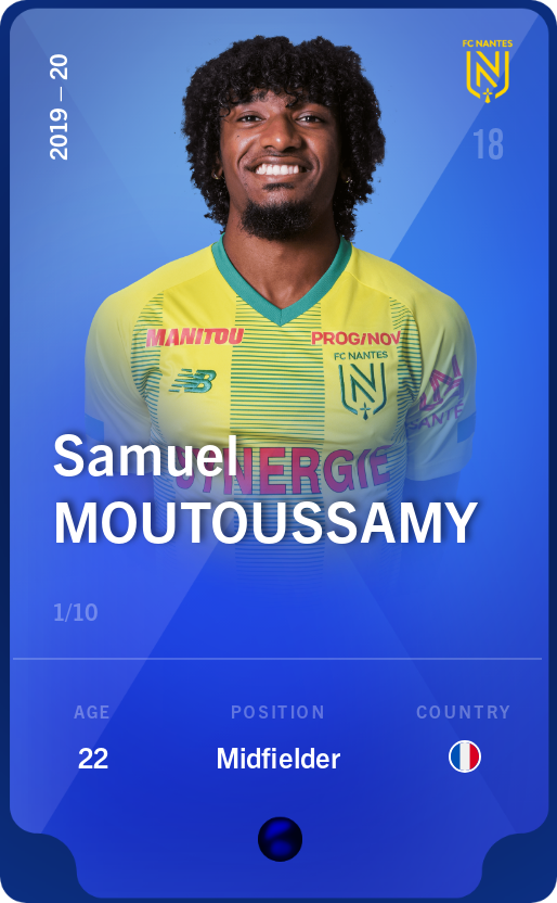 Sorare - Sorare Official - Samuel Moutoussamy 2019-20 • Super Rare 1/10 - NFT # 42284189590879600789824456041234982322021146746182910488958416996833981613012