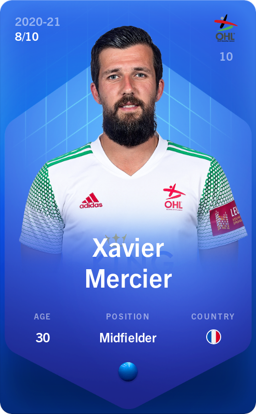 Sorare - Sorare Official - Xavier Mercier 2020-21 • Super Rare 8/10 - NFT # 35193385902354394133162977428247105669634913303607440657748544208142696569504