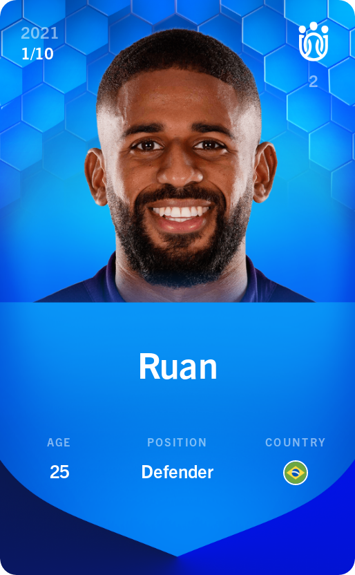 Sorare - Sorare Official - Ruan 2021-22 • Super Rare 1/10 - NFT # 19473518048183959401807261245228792442836161354803055189610775454864453508423