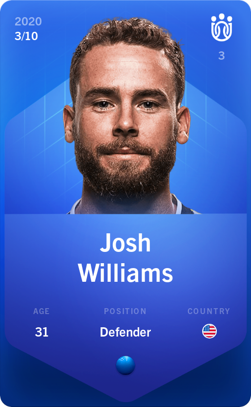 Sorare - Sorare Official - Josh Williams 2020-21 • Super Rare 3/10 - NFT # 108382877118212126431858084749534232791485914209070878029043181389203939708314
