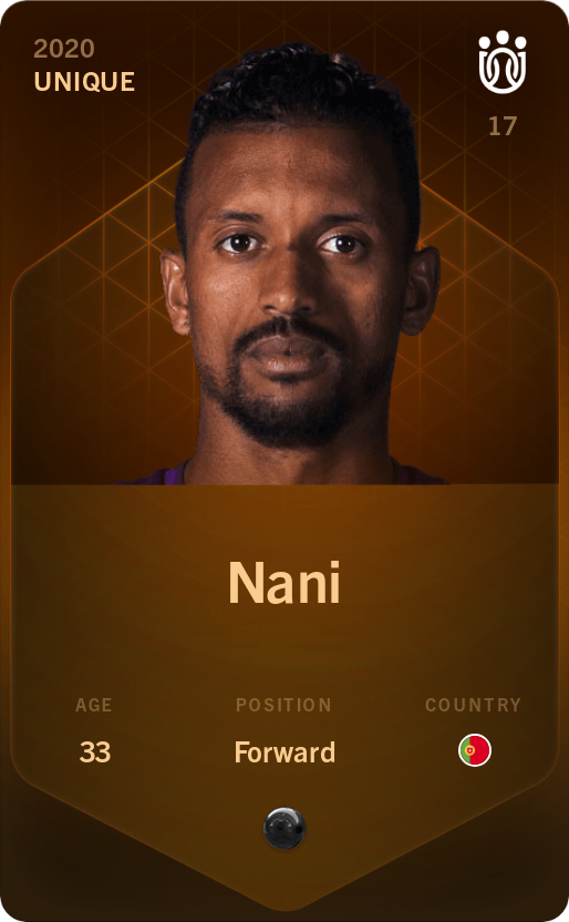 Sorare - Sorare Official - Nani 2020-21 • Unique - NFT # 77372554198655400698310991853715925639135980339280529449034599555346265270794