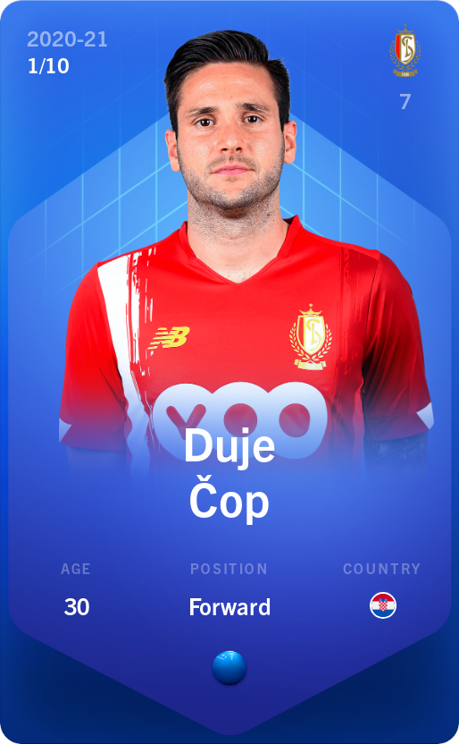 Sorare - Sorare Official - Duje Čop 2020-21 • Super Rare 1/10 - NFT # 56351451434525673003214887106550812031656159374460771151998654279815103657313