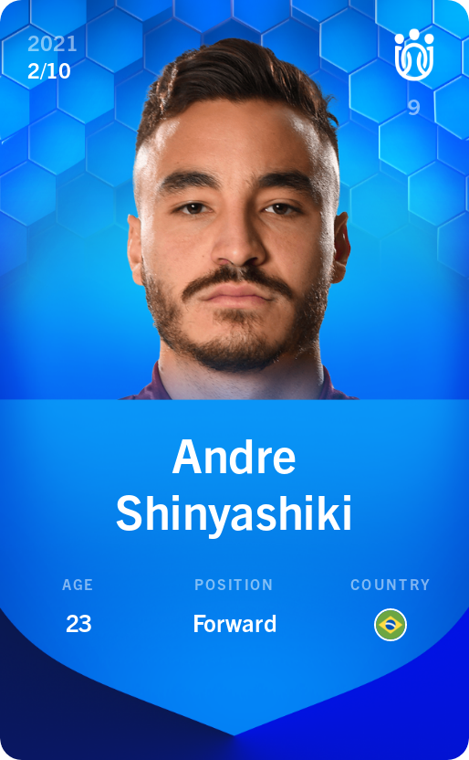 Sorare - Sorare Official - Andre Shinyashiki 2021-22 • Super Rare 2/10 - NFT # 94429139736620013843492056960476762006411954593978120285103568089655018719487