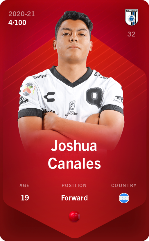 Sorare - Sorare Official - Joshua Canales 2020-21 • Rare 4/100 - NFT # 75520555891597051453794483236707949282579091663463468121908770884520588339958