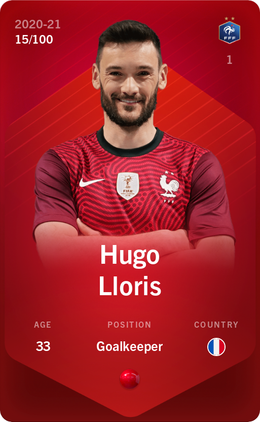 Sorare - Sorare Official - Hugo Lloris 2020-21 • Rare 15/100 - NFT # 108368246829049035481180836619282496697881273048479934774384788485068088925767