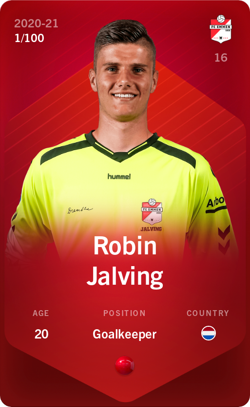 Sorare - Sorare Official - Robin Jalving 2020-21 • Rare 1/100 - NFT # 15201494308662685792830956215972473545833849186710393128545641108044494662655