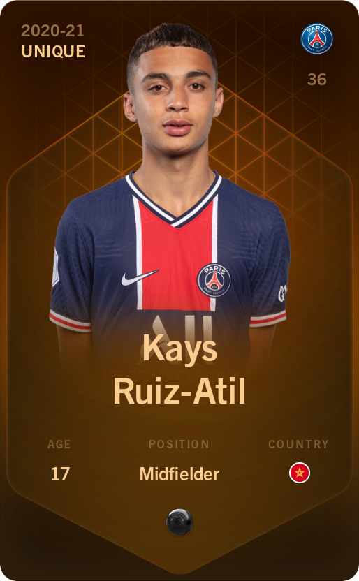 Sorare - Sorare Official - Kays Ruiz-Atil 2020-21 • Unique - NFT # 109047112209021991734986356201278864018705054129460504029471988944997672008144