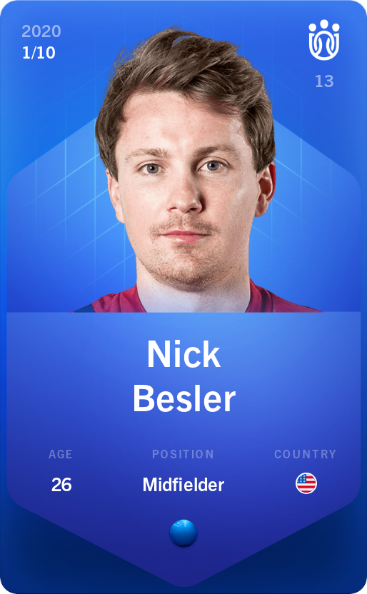 Sorare - Sorare Official - Nick Besler 2020-21 • Super Rare 1/10 - NFT # 27029496308707451442576629047933338982218977706807289946572584844198120422843
