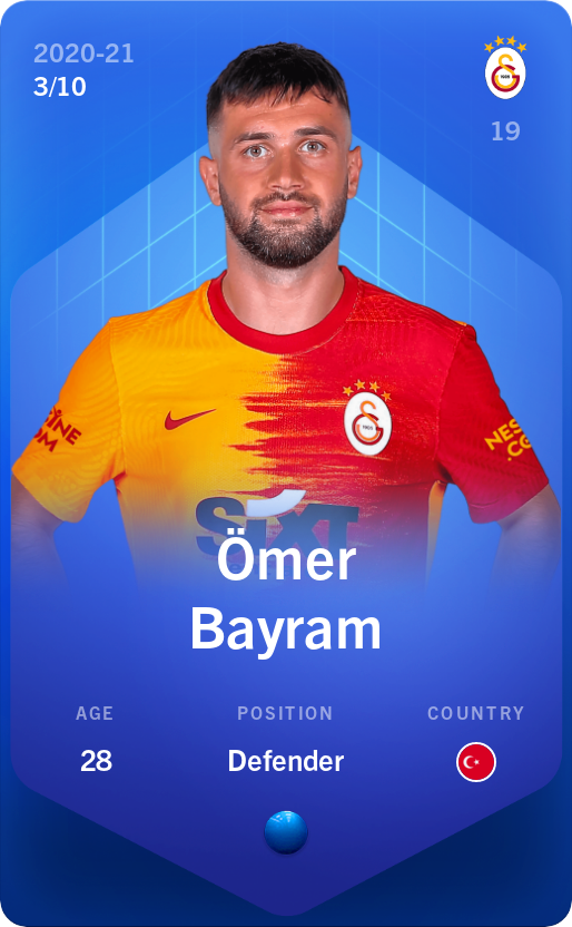 Sorare - Sorare Official - Ömer Bayram 2020-21 • Super Rare 3/10 - NFT # 22166952392245932326562020920440291687895569661565874274867933102039890254344
