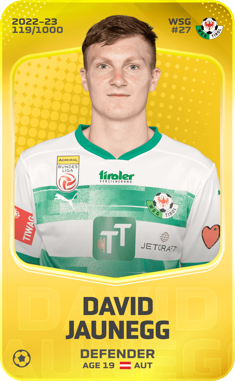 David Jaunegg 2022-23 • Limited 119/1000