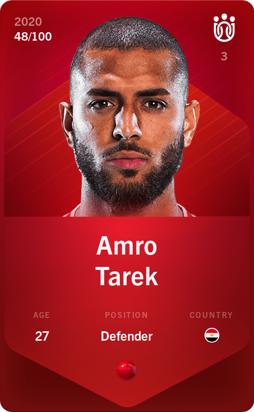 Sorare - Sorare Official - Amro Tarek 2020-21 • Rare 48/100 - NFT # 28850386946534083713699640874553646991857758937269695056181674361958619486082