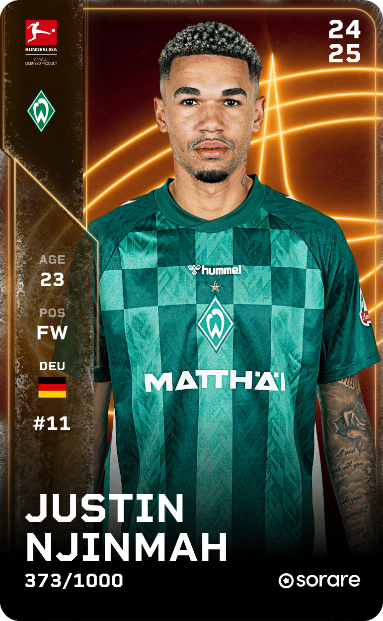 Justin Njinmah 2024-25 • Limited 373/1000