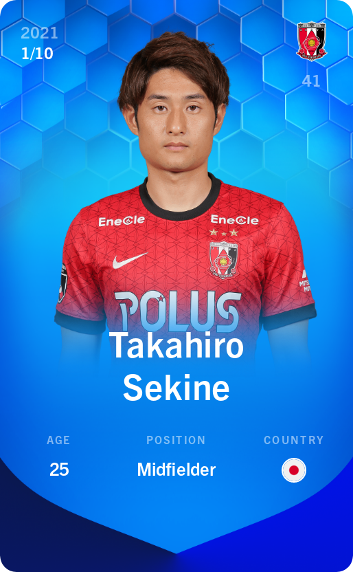 Sorare - Sorare Official - Takahiro Sekine 2021-22 • Super Rare 1/10 - NFT # 15163845710243324728557746728173380305649580346859173825354451014669977176589